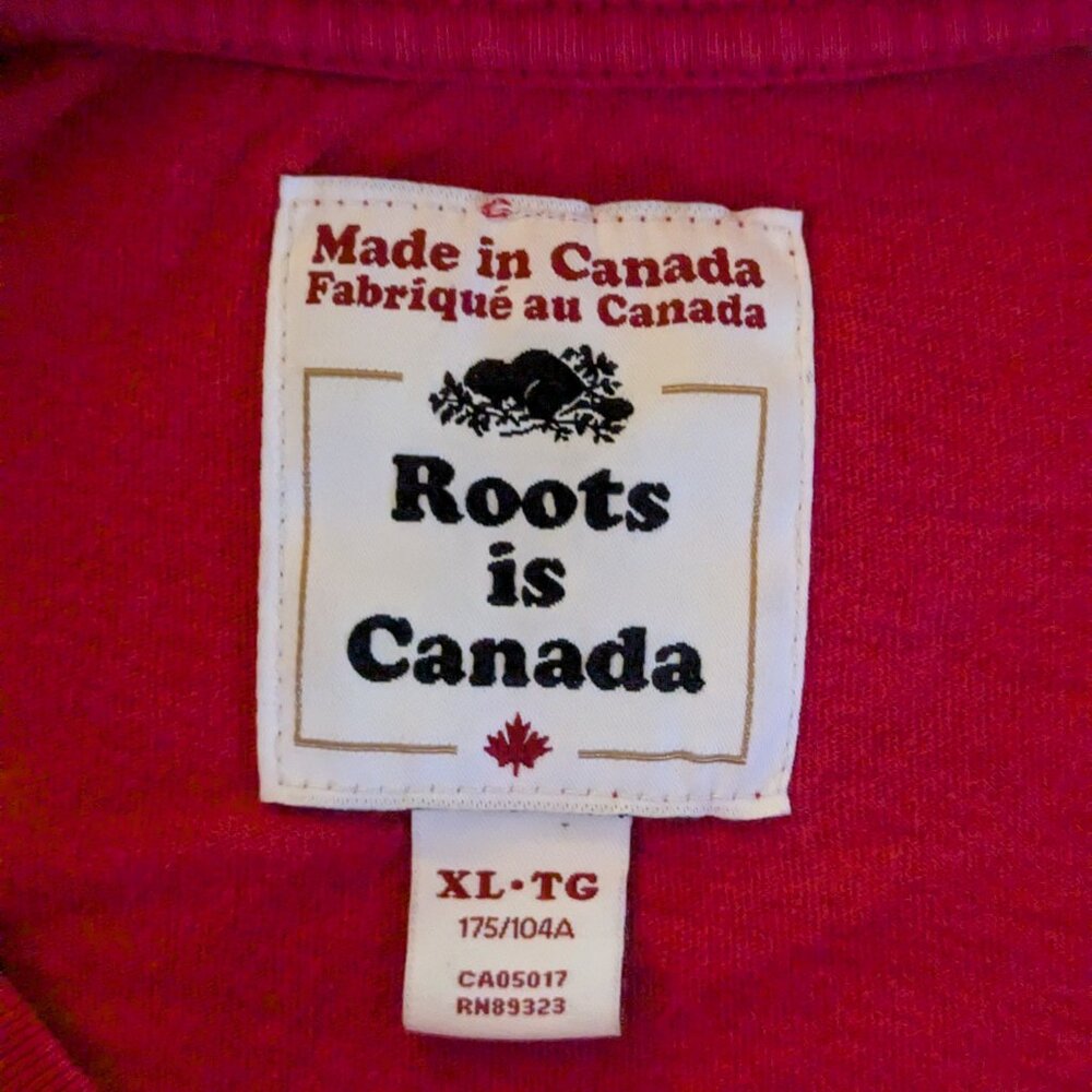 Roots Canada Red T-Shirt XL - Picture 5 of 6